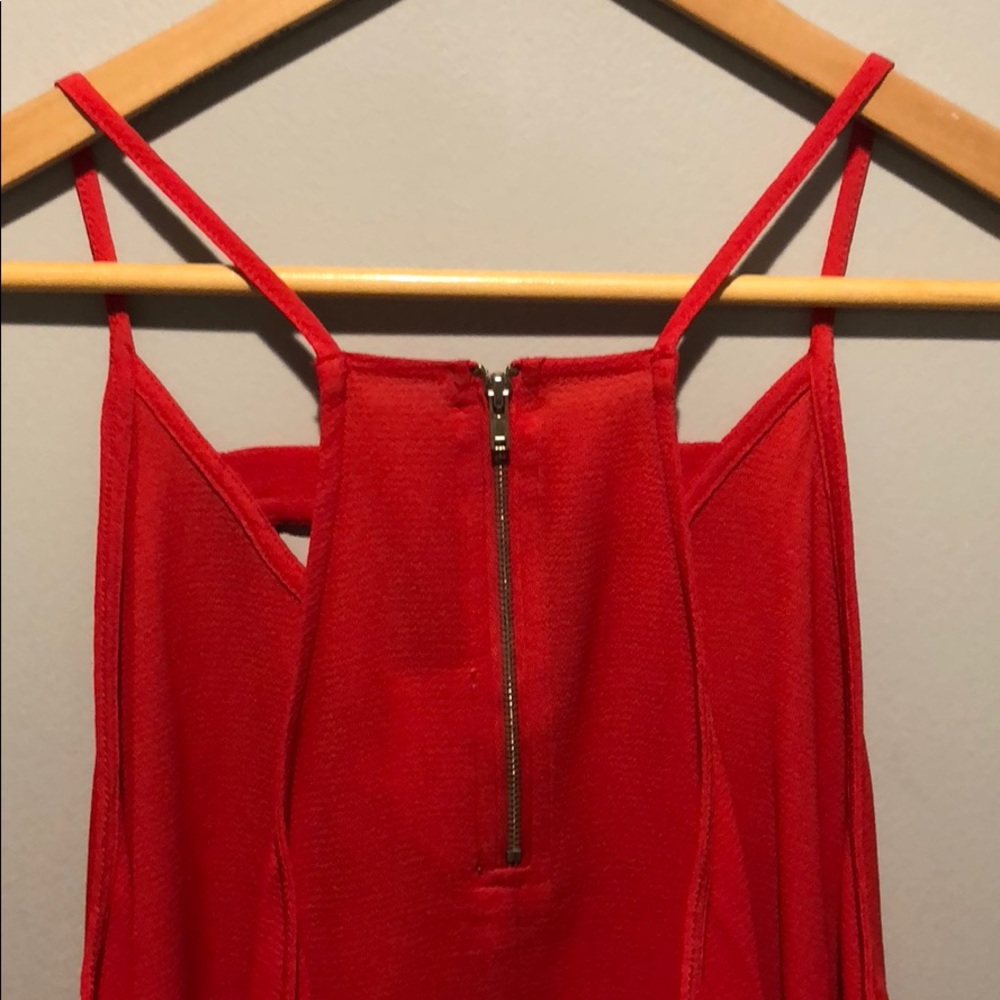 Red Slit Back Tank - Picture 5 of 8
